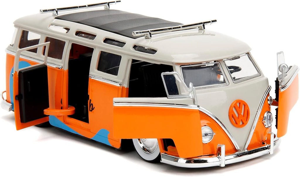 Punch Buggy Slug Bug 1:24 1962 Volkswagen Bus Die-Cast Car, Toys for Kids and Adults