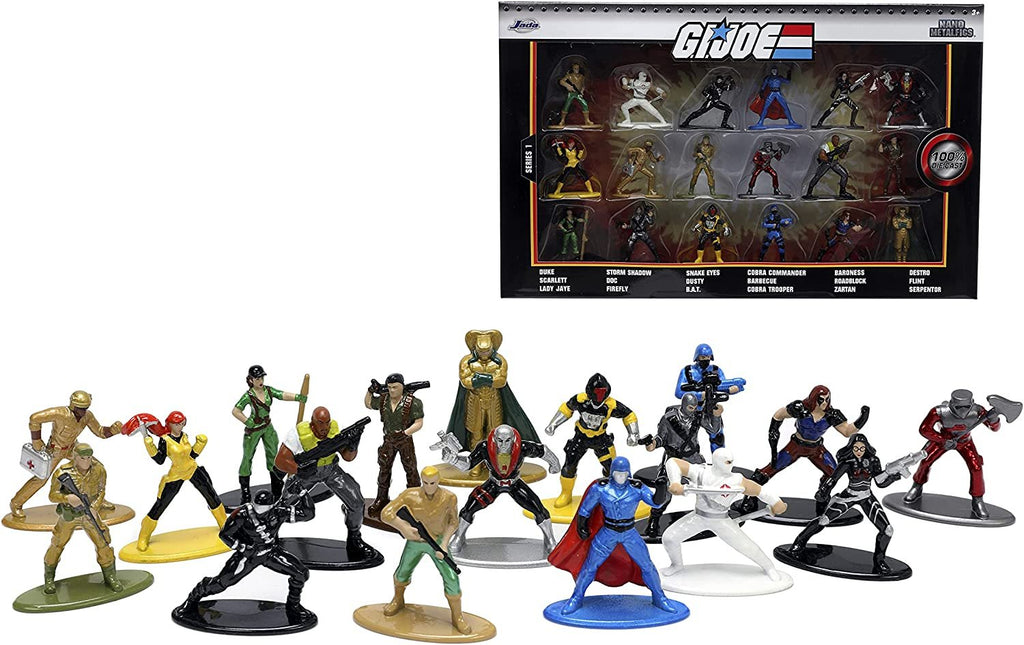 Jada Toys G.I. Joe 1.65" 18-Pack Die-cast Figures, Toys for Kids and Adults, 32913