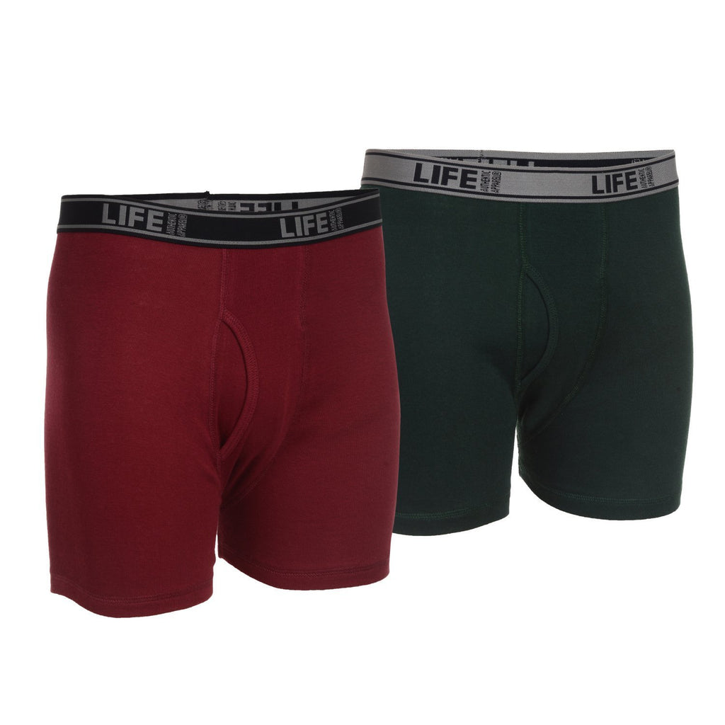 Life Men's 12 Pack Sexy Comfortable Breathable Soft Boxer Briefs 100% Cotton Underwear For Men
