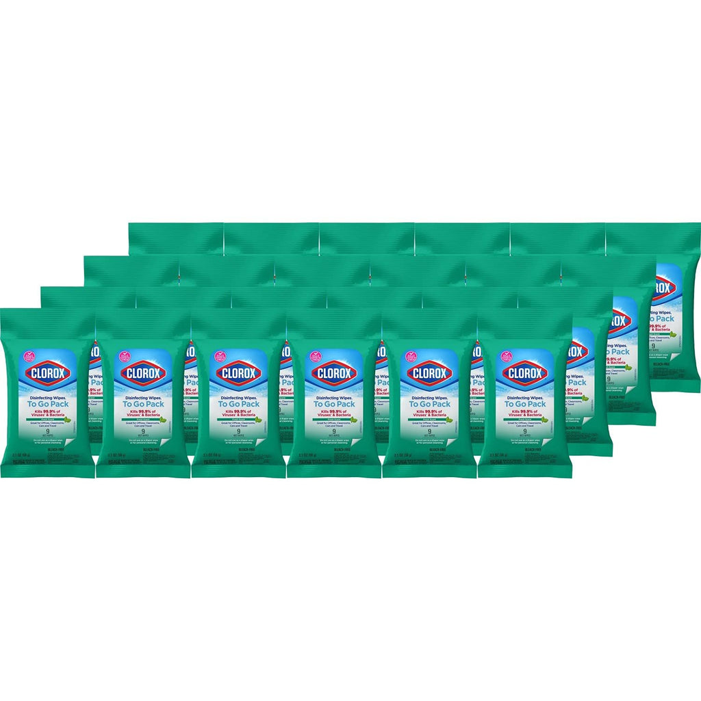 Clorox Disinfecting Wipes Bleach Free Cleaning, , 9 Wipes (Pack of 24) White Fresh Scent
