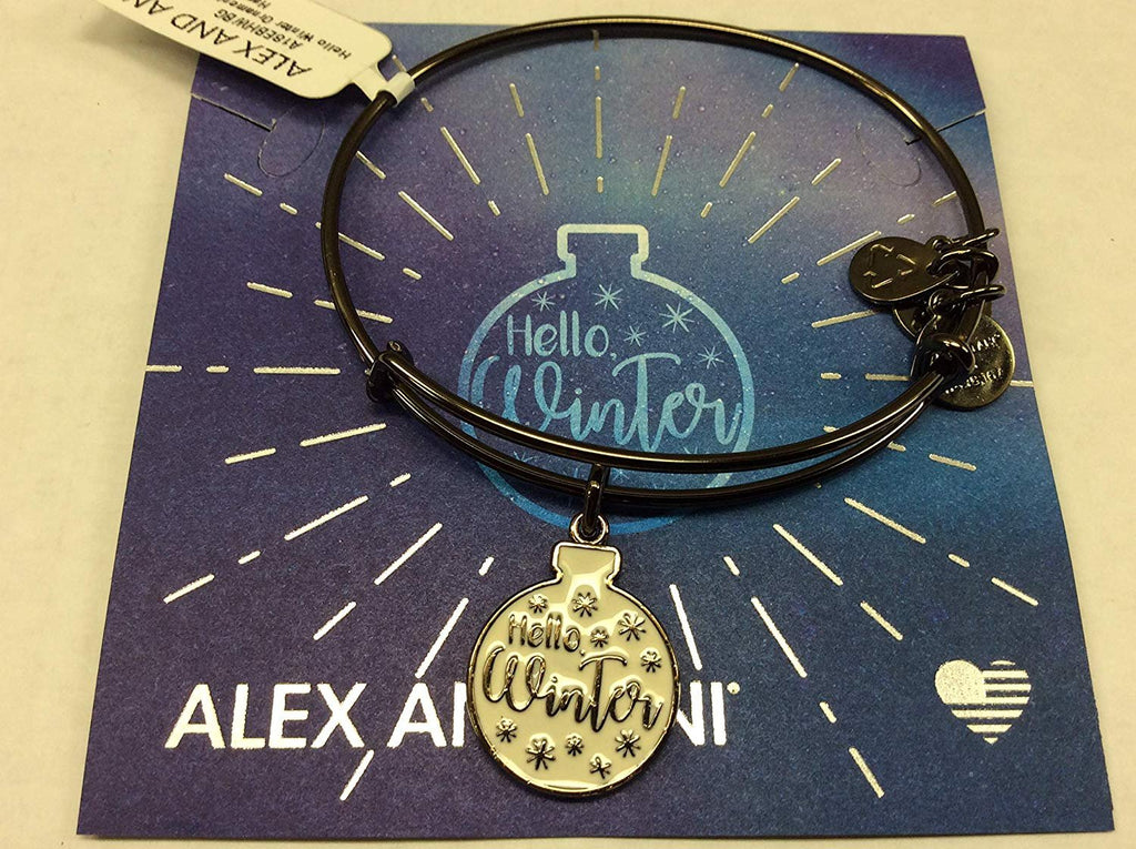 Alex and Ani Hello Winter Ornament EWB Bangle Bracelet, Metallic Hazel