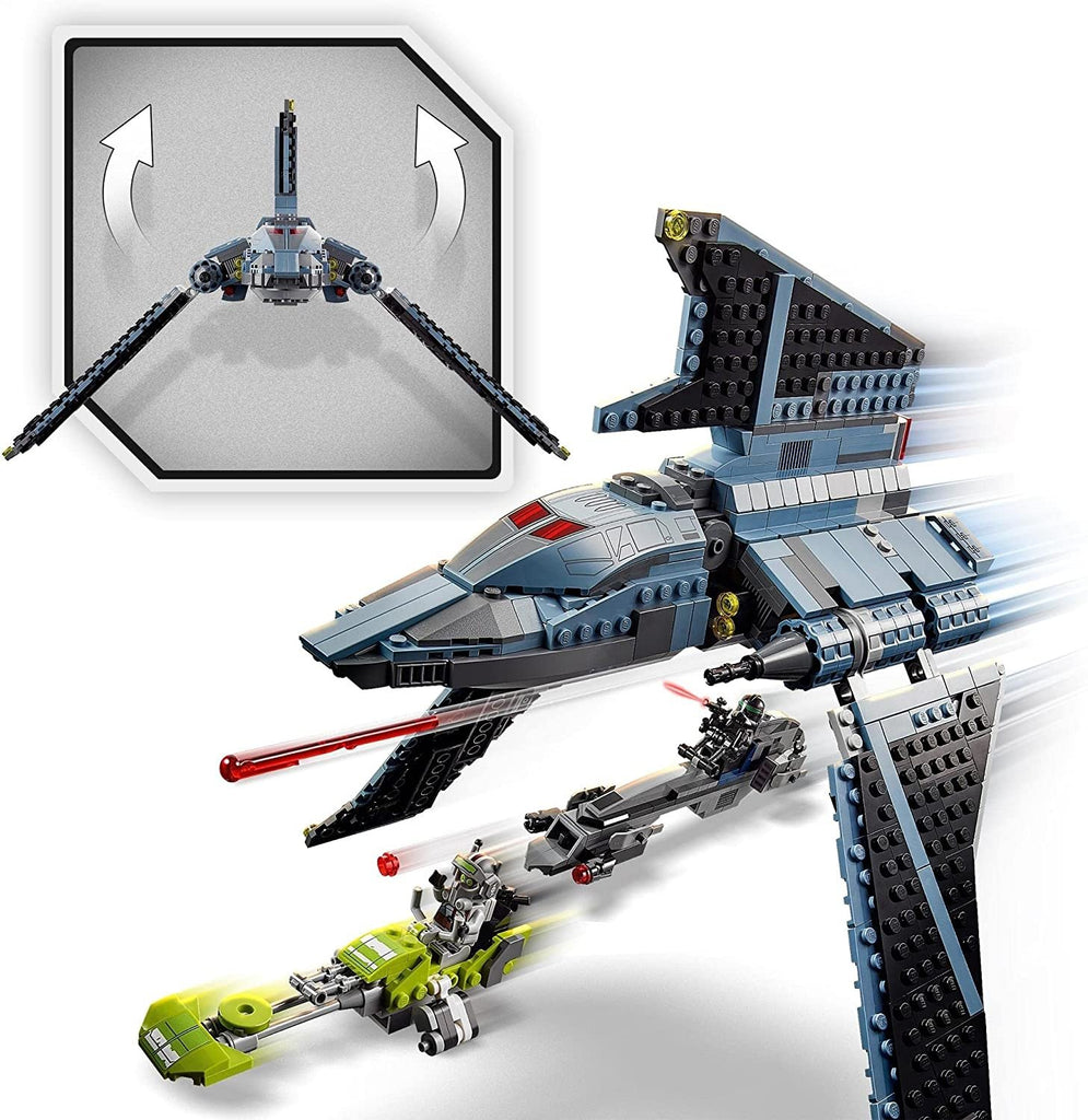 LEGO Star Wars The Bad Batch Attack Shuttle 75314 Awesome Toy with 2 Speeders Minifigures of Bad Batch Clones (969 Pieces)
