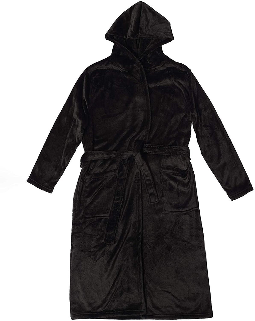 essie Womens Hooded Plush Robe - Bathrobe Soft Warm Cozy