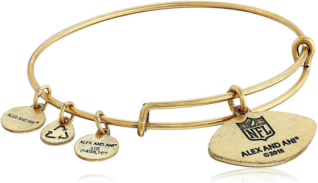 Alex and Ani NFL Miami Dolphins Football Bangle Rafaelian Gold One Size