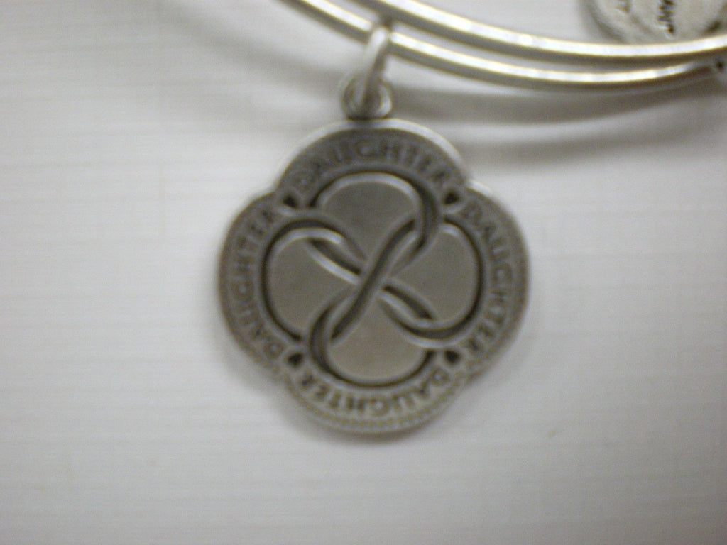 Alex and Ani Mom And Daughter Infinite Connection Set of Two Rafaelian Silver Bangle Bracelet