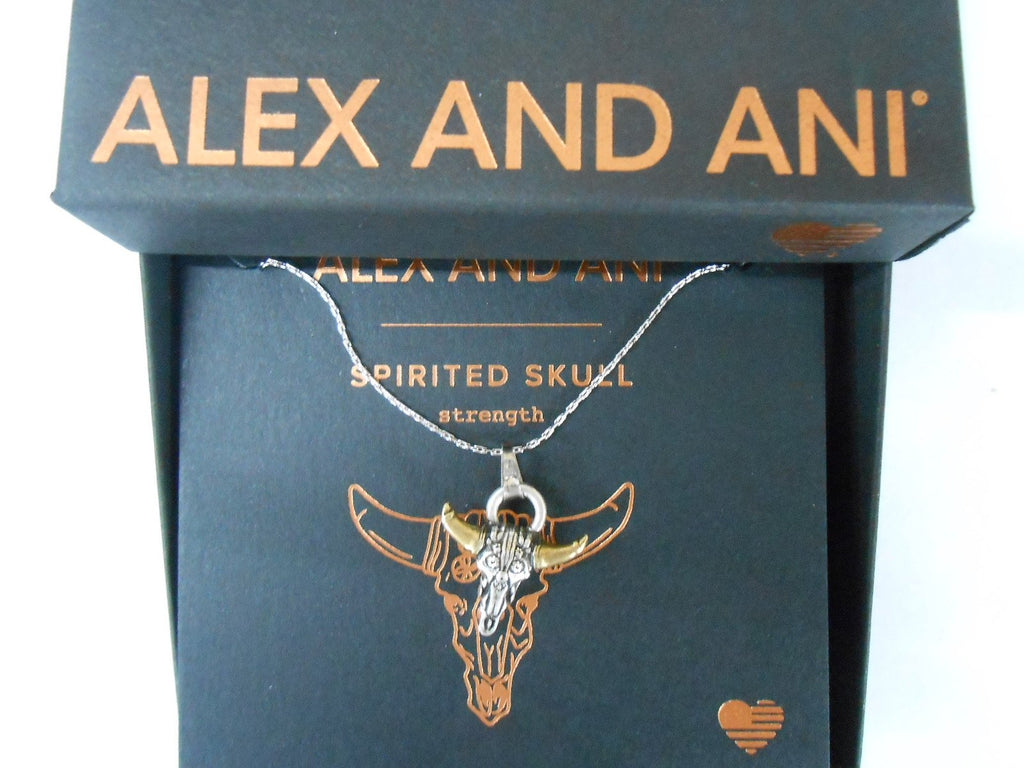 Alex and Ani Womens Spirited Skull Expandable Necklace