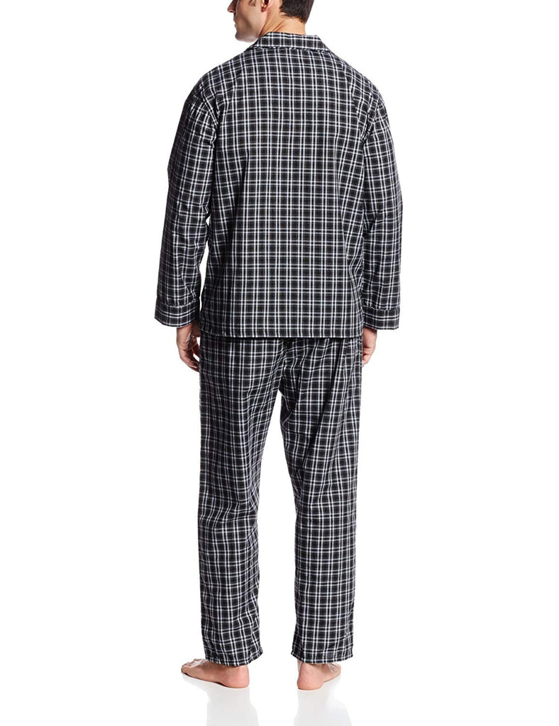 Hanes Men's Woven Plain-Weave Pajama Set