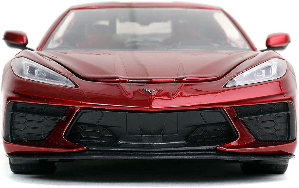 Jada Toys Bigtime Muscle 1:24 2020 Chevy Corvette Stingray Die-cast Car Candy Red, Toys for Kids and Adults