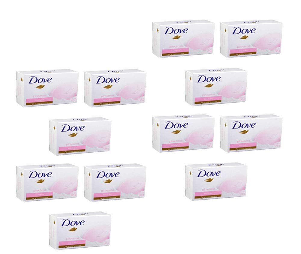 Dove Beauty Bar Soap Pink Rose Mositurizing Clean Hand Body Soap 4.75oz (12-Pack)