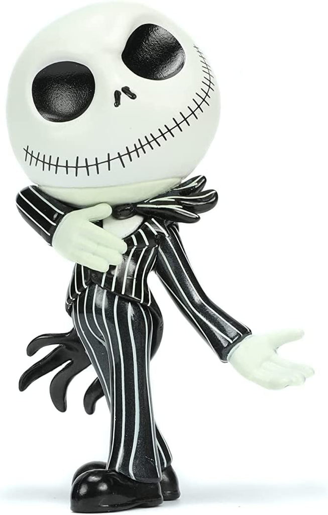 Jada Toys Disney The Nightmare Before Christmas 4" Jack Skellington Glow in The Dark Die-cast Collectible Figure, Toys for Kids and Adults