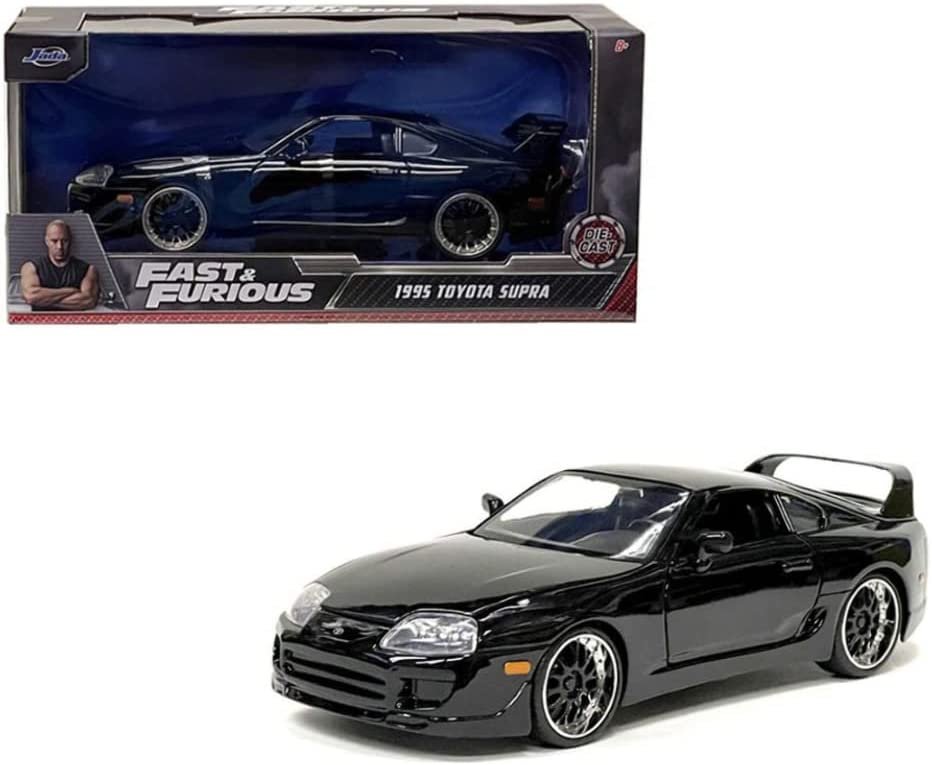 1995 Supra Black 1/24 Diecast Model Car by Jada 33380
