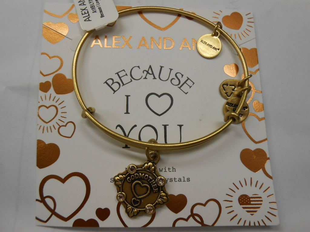 Alex and Ani Womens Because I Love You Godmother III Bangle