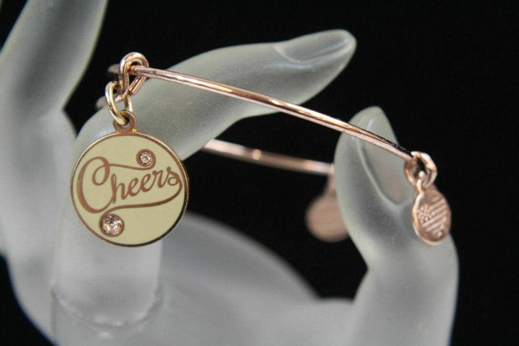 ALEX AND ANI CHEERS Bangle Bracelet 1 Piece Shiny Rose Gold New Tag Box