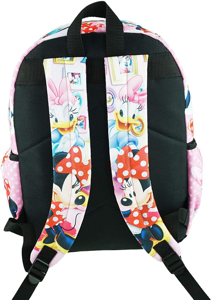 Minnie Mouse Deluxe Oversize Print Large 16" Backpack with Laptop Compartment - A19750