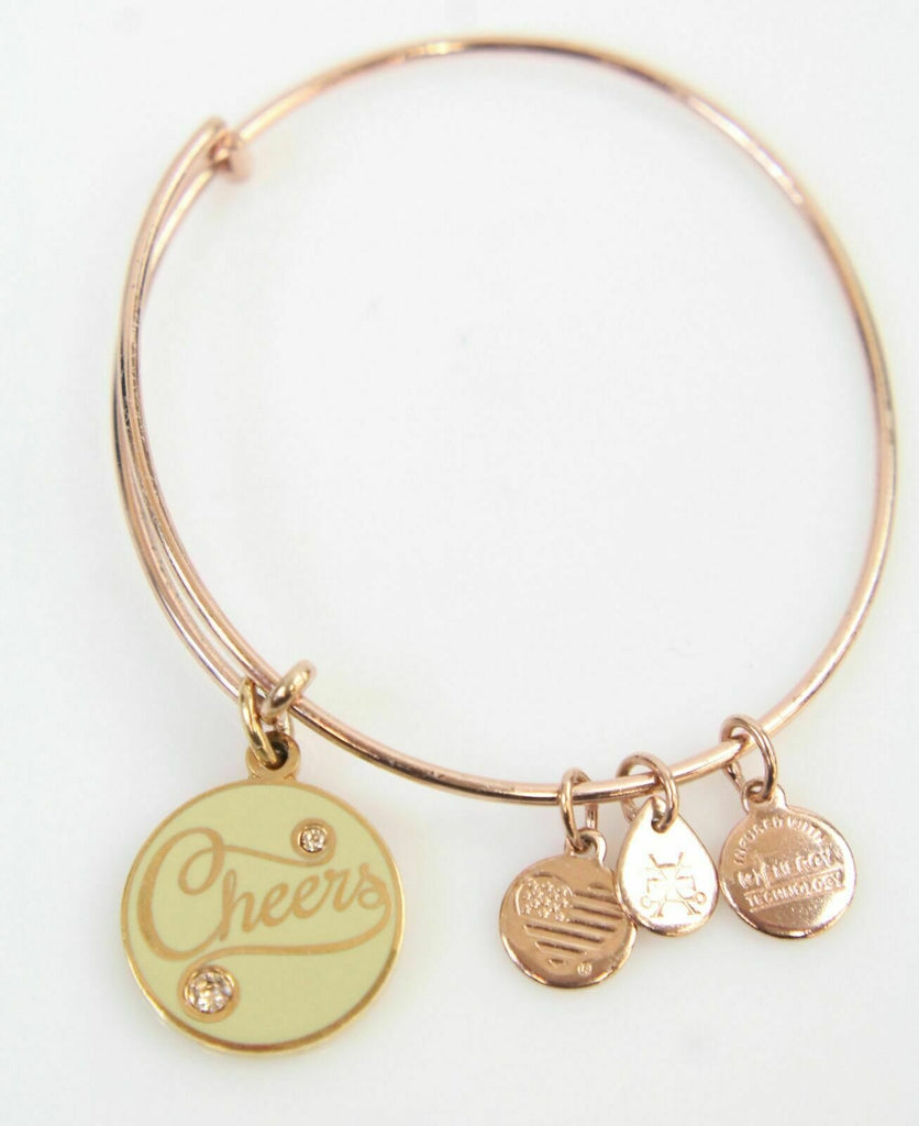 ALEX AND ANI CHEERS Bangle Bracelet 1 Piece Shiny Rose Gold New Tag Box