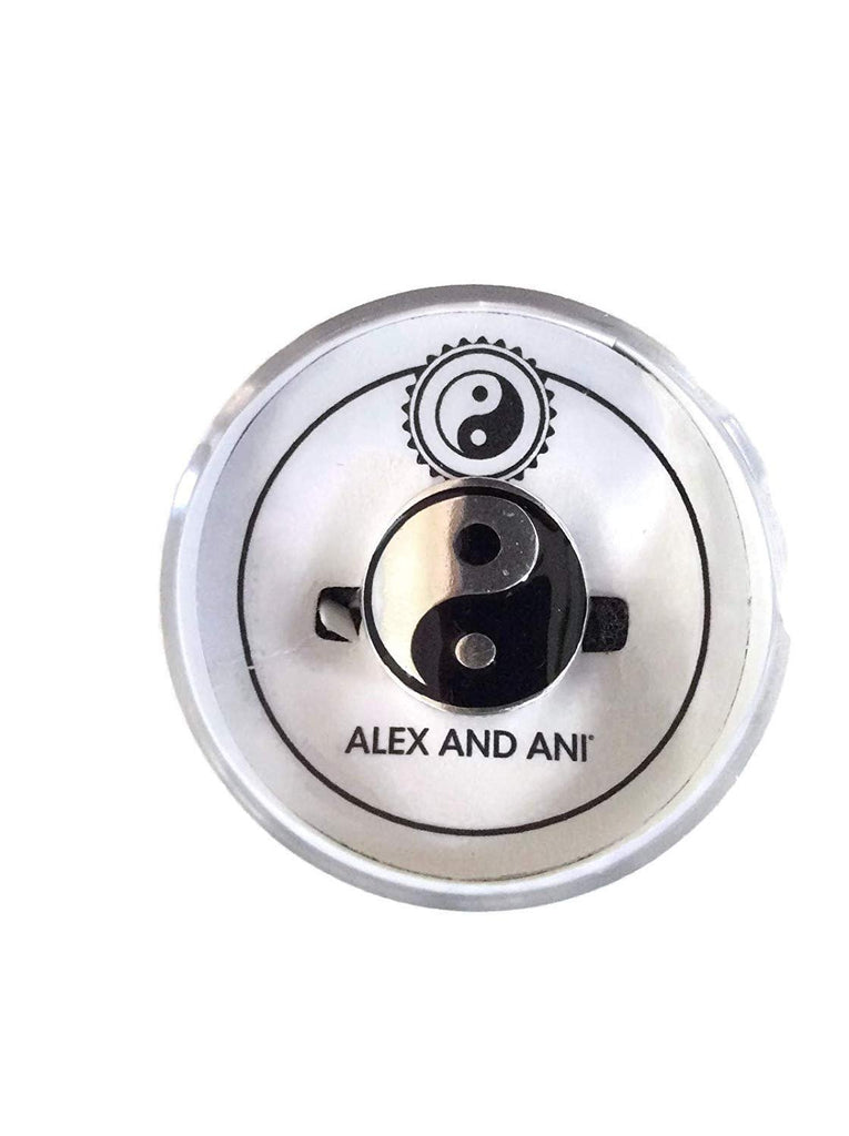 Alex and Ani Yin Yang Statement Ring Shiny Silver NWTBC