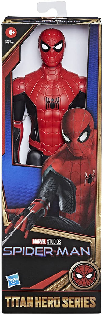 Spider-Man Marvel Titan Hero Series 12-Inch New Red and Black Suit Action Figure Toy, Movie Inspired, for Kids Ages 4 and Up