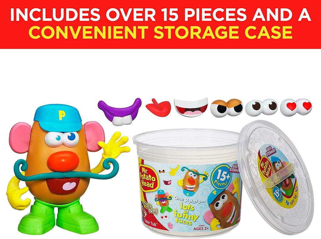 Playskool Mr. Potato Head Tater Tub Set Parts and Pieces Container Toddler Toy for Kids