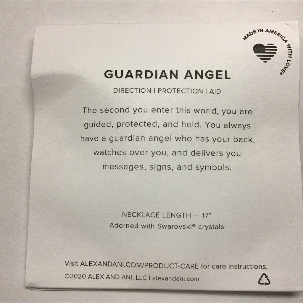 Alex and Ani Guardian Angel Duo Charm Adjustable Necklace Silver One Size, Rafaelian Silver (A20ENGA33RS)