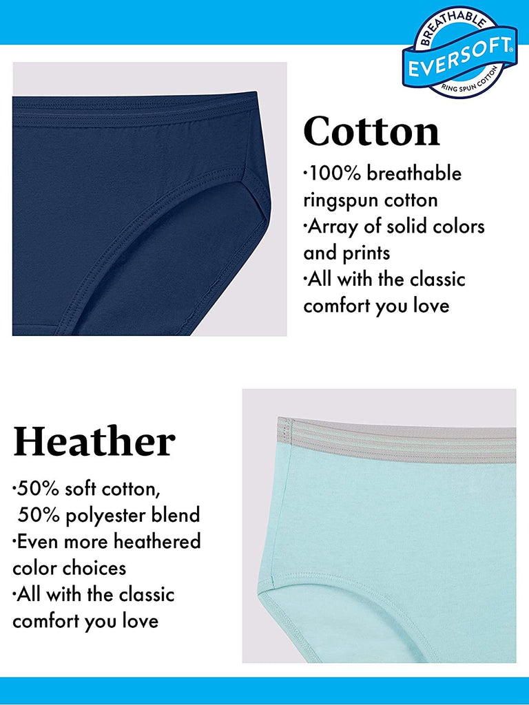 Fruit Of The Loom Womens Plus Size Fit For Me Microfiber Brief Panty 6  Pack, 10 