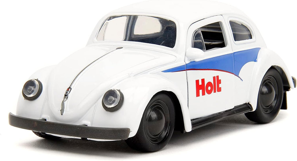Punch Buggy 1:32 Scale 1959 Volkswagen Beetle Die-cast Car with Mini Gloves Accessory (White), Toys for Kids and Adults