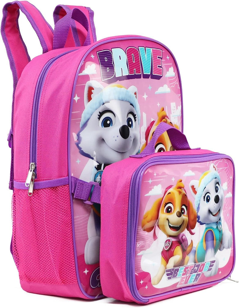 Group Ruz Nickelodeon Girl Paw Patrol 16" Backpack With Detachable Matching Lunch Box