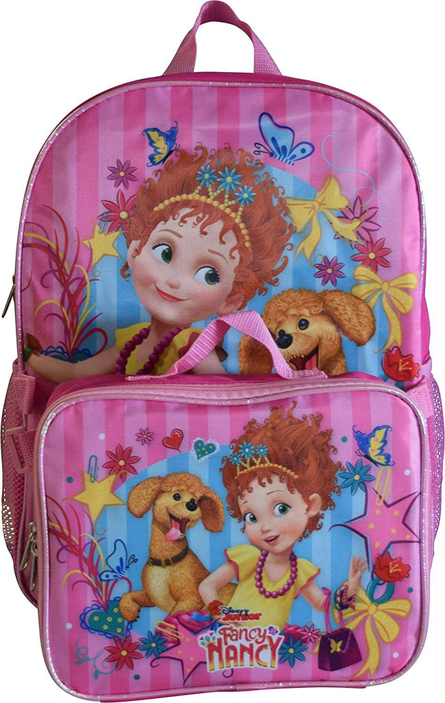 Fancy Nancy & Frenchy 16" Backpack With Detachable Matching Lunch Box