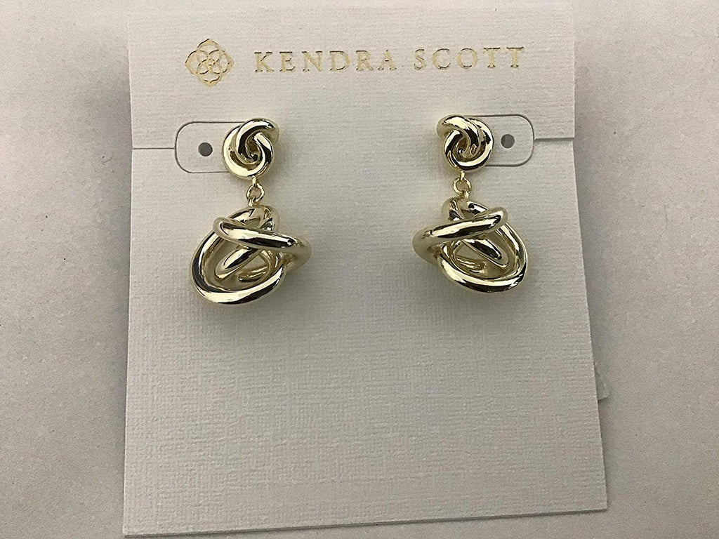 Kendra Scott Presleigh Love Knot Drop Earrings in Gold