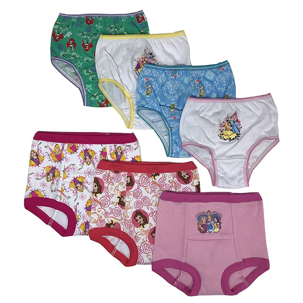 Disney Girls' Toddler Princess 3pk Training Pants & 4pk Panty