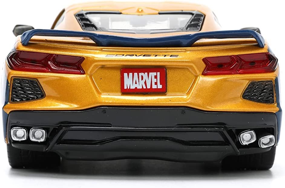 Jada Toys Marvel Wolverine X-Men 1:24 2020 Chevy Corvette Die-Cast Car with 2.75" Wolverine Figure