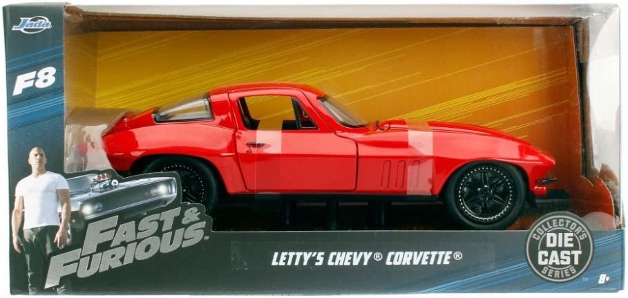 Fast & Furious 1:24 Letty's 1966 Chevy Corvette Die-cast Car, Toys for Kids and Adults