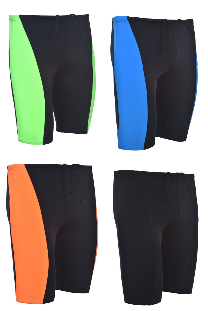 Men's Performance Swimsuit Racer Jammer - Durable Spandex Nylon Blend Comfortable Swimwear Training Many Colors