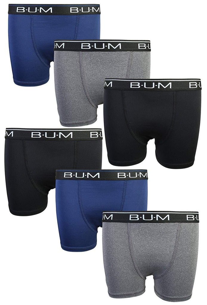 B.U.M. Equipment Boysâ€™ Performance Dri-Fit Compression Boxer Briefs (6 Pack)