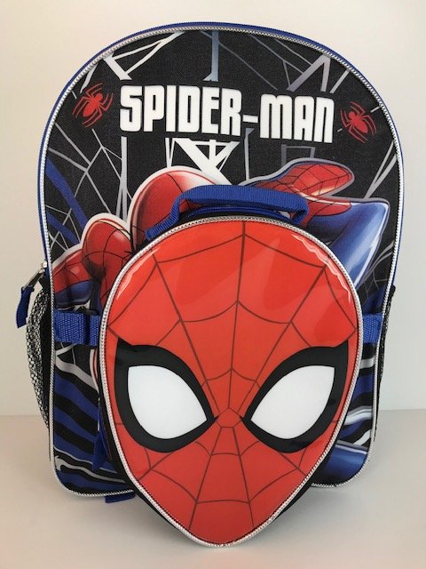 Spiderman Backpack and Lunch Kit Set - Perfect for School, Camping, Vacation, and More