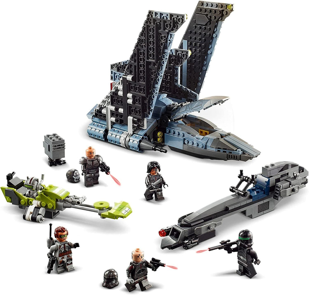 LEGO Star Wars The Bad Batch Attack Shuttle 75314 Awesome Toy with 2 Speeders Minifigures of Bad Batch Clones (969 Pieces)
