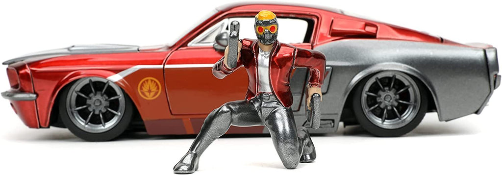 Jada Toys Marvel Guardians of The Galaxy 1:24 1967 Shelby GT500 Die-cast Car with 2.75" Star-Lord Figure