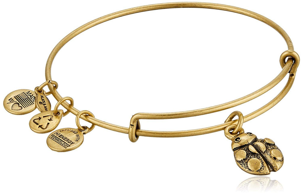 Alex and Ani Womens Ladybug Charm Bangle