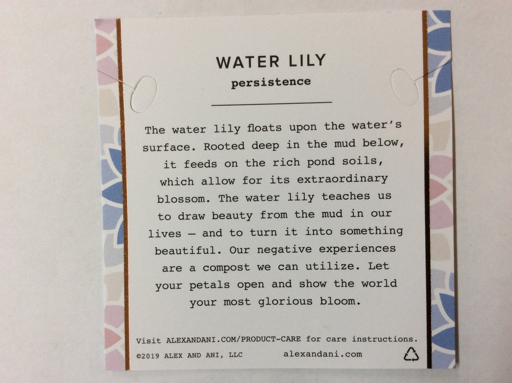 Alex and Ani Womens Charity By Design, Water Lily Bangle Shiny Silver One Size