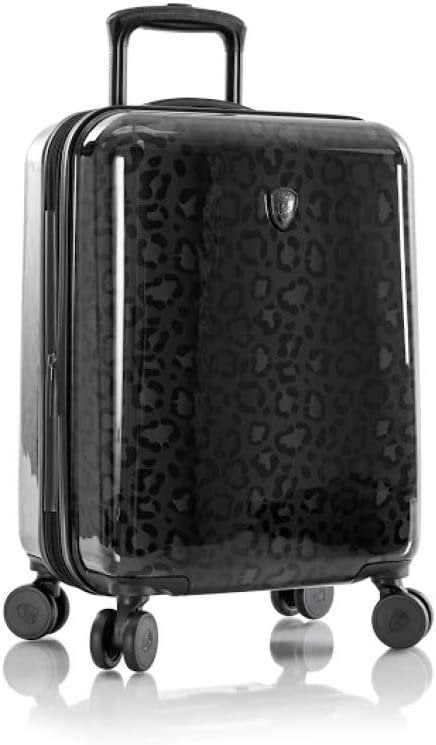 Heys America Black Leopard 21-Inch Hardside Carry-On Spinner (Black Leopard)