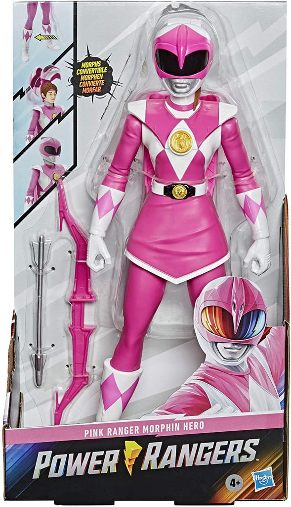 Power Rangers Mighty Morphin Pink Ranger Morphin Hero 12-inch Action Figure Toy with Accessory, Inspired by The TV Show