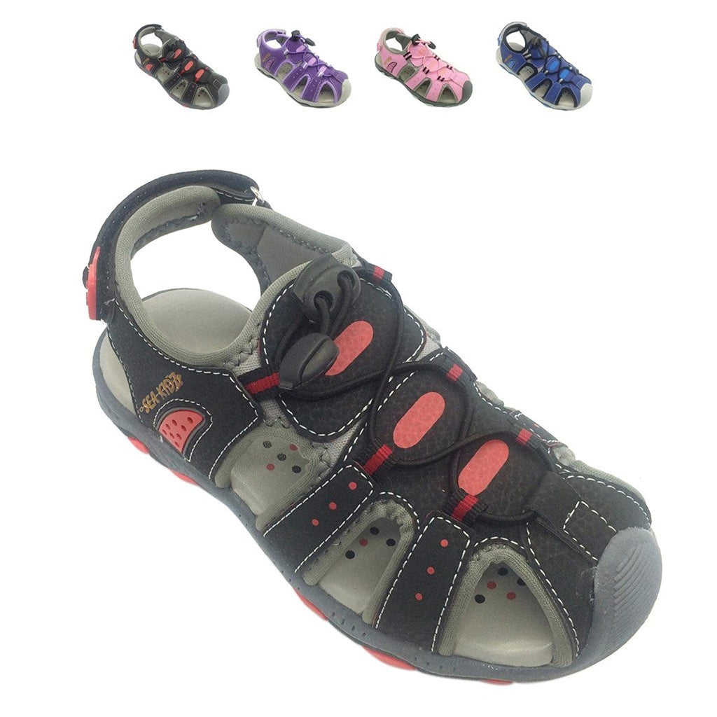 Sea Kidz Kids Children Waterproof Hiking Sport Closed Toe Athletic Sandals (Toddler/Little Kid/Big Kid)