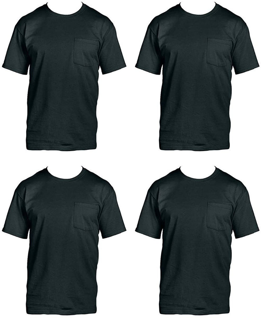 Fruit of the Loom Men's 4-Pack Pocket Crew-Neck T-Shirt - Colors May Vary