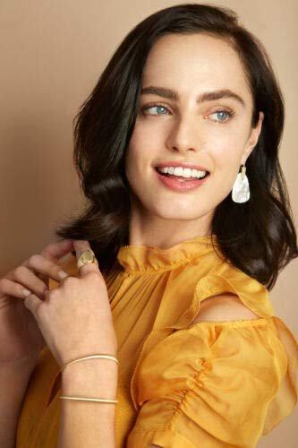 Kendra Scott Marty Dangle Earrings in Black Pearl in Bright Silver