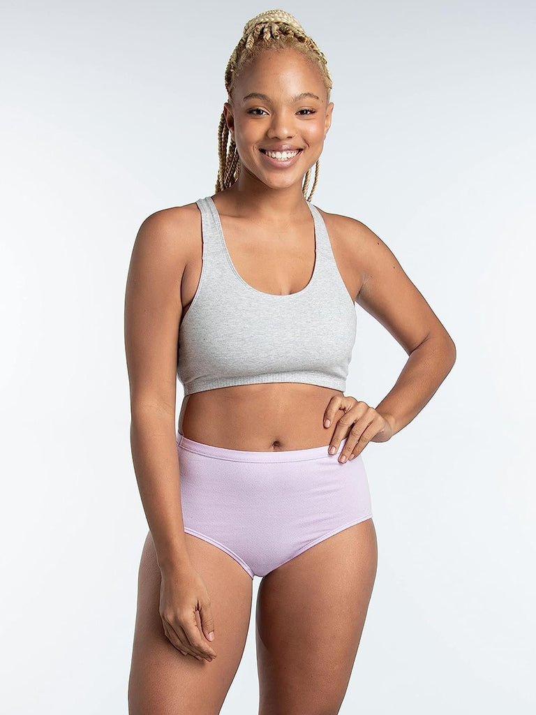 Fruit of the Loom Women's Breathable Underwear, Moisture Wicking Keeps You Cool & Comfortable, Available in Plus Size