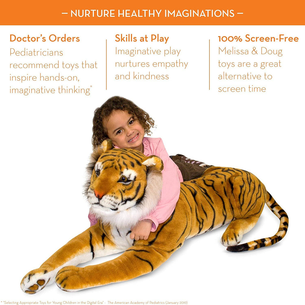 Melissa & Doug Giant Tiger - Lifelike Stuffed Animal (over 5 feet long)