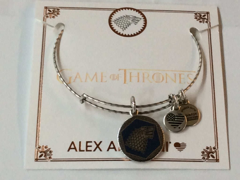 Alex and Ani GAME OF THRONES Winter is Coming Charm Bangle Bracelet - Rafaelian Silver Finish