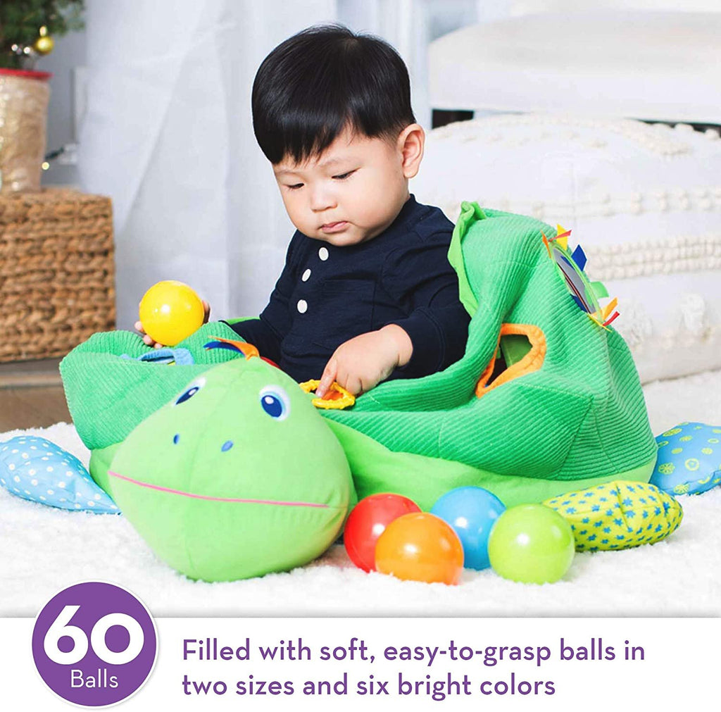 Melissa & Doug Turtle Ball Pit (Baby Toy, 60 Balls)
