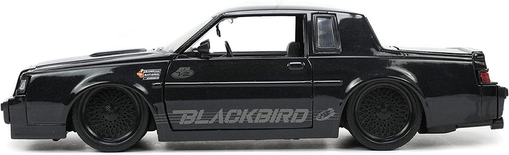 1987 Grand National Black Metallic Blackbird Bigtime Muscle Series 1/24 Diecast Model Car by Jada 34199