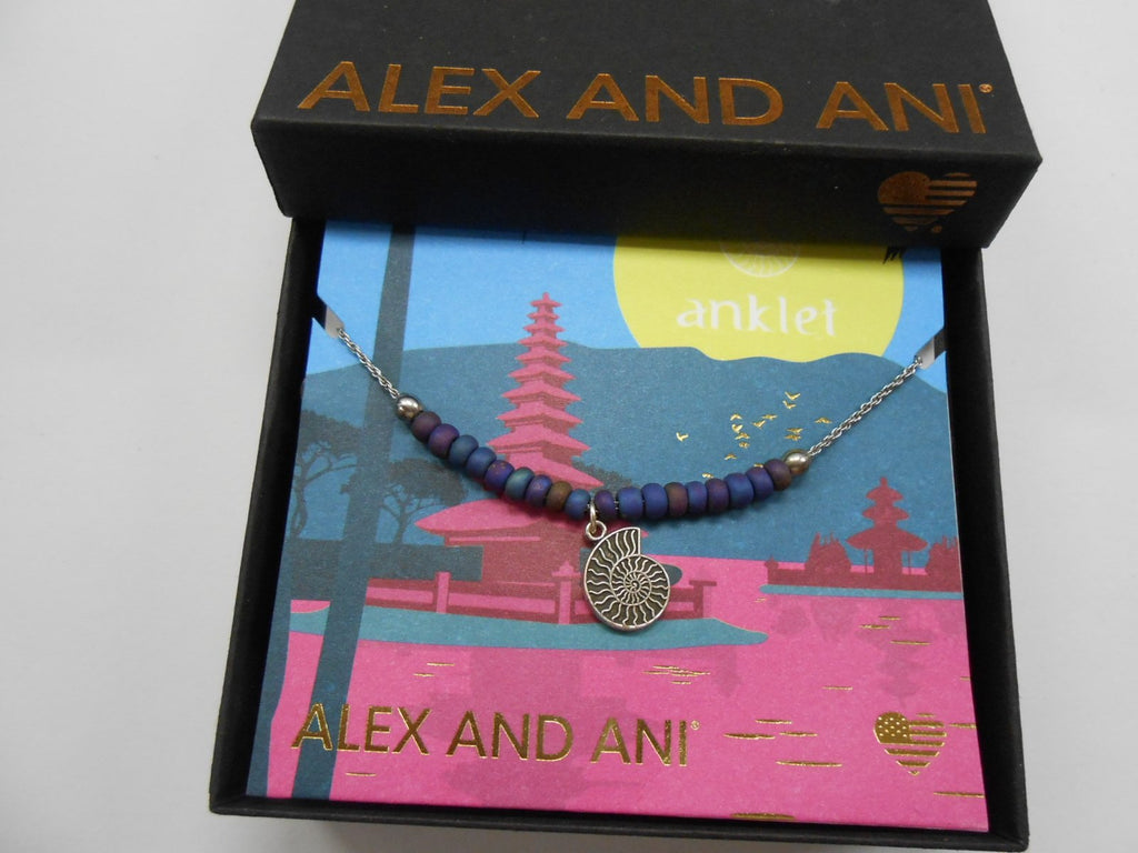Alex and Ani Womens Nautilus Anklet