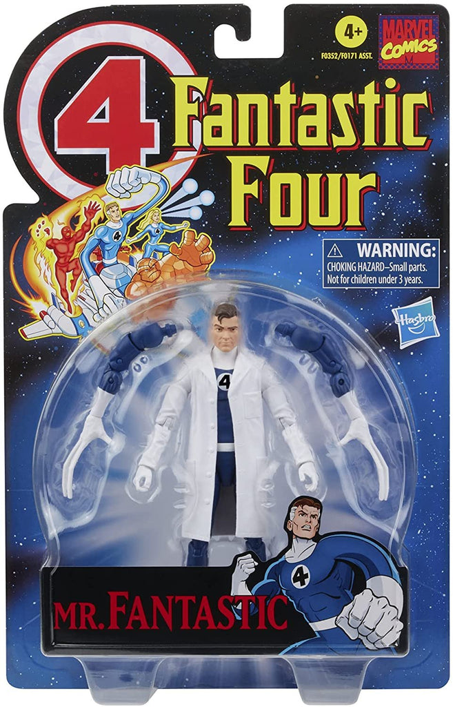 Hasbro Marvel Legends Series Retro Fantastic Four Mr. Fantastic 6-inch Action Figure Toy, Includes 4 Accessories